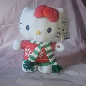 Hello Kitty Plush with Red Bow and Scarf